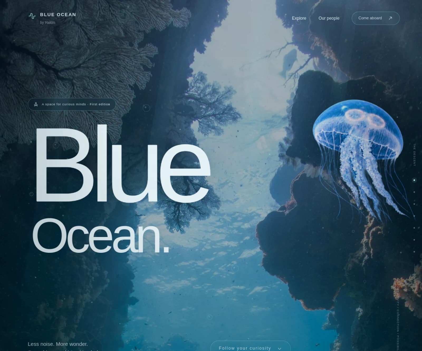 Blue Ocean website template landing page